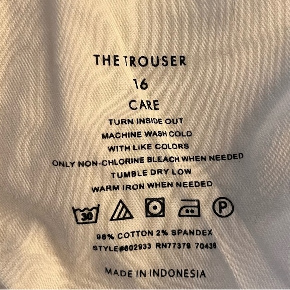 Ann Taylor The Trouser Wide Leg Jeans Women’s Size 16 Ivory High Waist - Picture 6 of 6